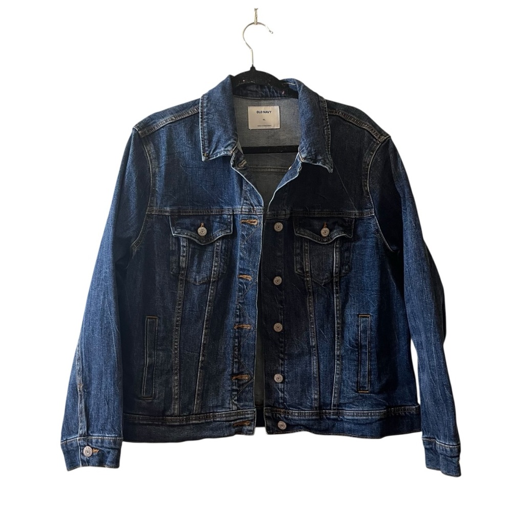 Old Navy Dark Blue Jean Jacket Sz XL